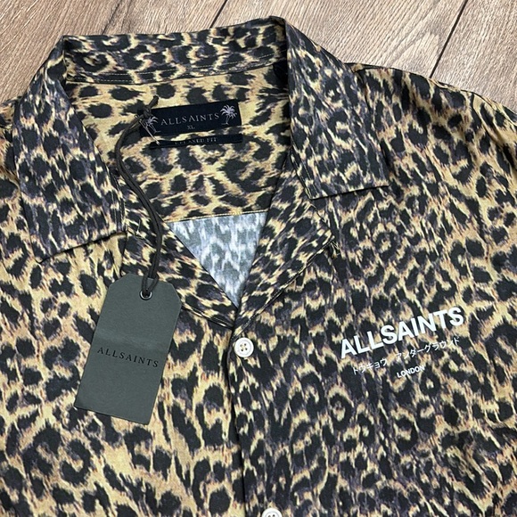 NWT ALLSAINTS Fuji Shirt in Meadow Yellow - Picture 4 of 8